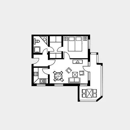 Strandvillen - Mit 1 Schlafzimmer Und Balkon Ah-564 Appartamento